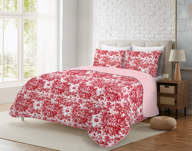 Floral Quilt Sets Country Bedspread Coverlet Queen Lightweight
