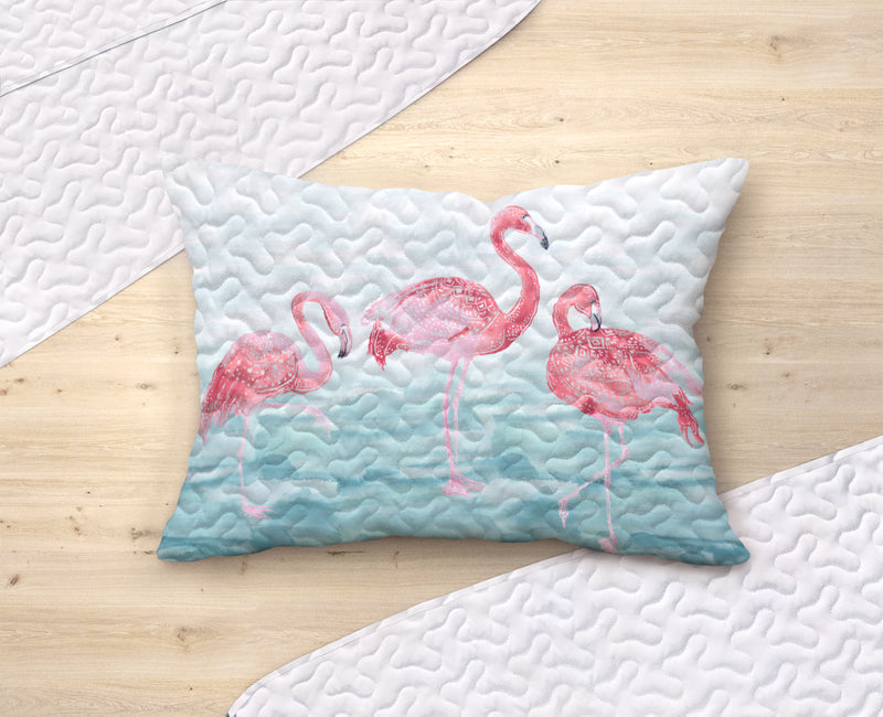 Flamingo Flock Tropical Ultra Soft Quilt Set