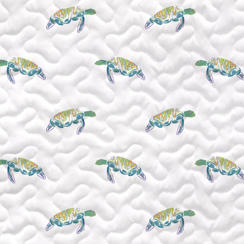 Marlin Turtle Coastal Reversible Ultra-Soft Microfiber Quilt Set