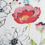 Lillie Floral Multi-Color Luxe Microfiber Quilt Set