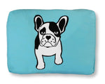 Frenchie Blue Lagoon Large Cotton Pet Bed